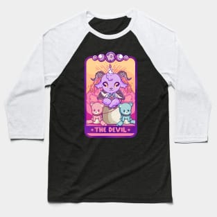 The Devil - Cute Kawaii Anime Tarot Card T-Shirt Baseball T-Shirt